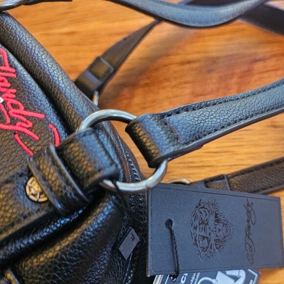 Ed Hardy Mini-Bag Heart Design with Rhinestones NWT - Picture 5 of 11